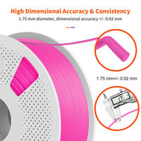 Filamen PLA 1.75mm 1kg Filamen 3D untuk Printer 3D, Filamen PLA Dasar untuk Pencetakan 3D FDM