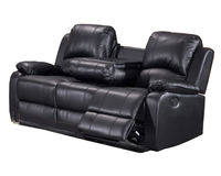 Sofá Seccional Modular, Juego de Muebles para Sala de Estar, Sofá Reclinable Moderno de Cuero, Sillón Reclinable