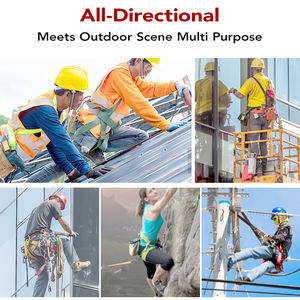 Harness Pengaman Tubuh Penuh dengan Tali Polyester Peredam Guncangan, Sistem Pencegah Jatuh Pribadi, Kekuatan Putus 1500 kg, Ring-D Baja, Bersertifikasi CE - Product Image 5