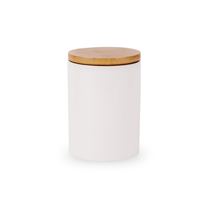 Canister Ceramic With Wood Lid Kitchen Canisters Set Food Storage Containers Jars With Bamboo Lids 3 Size Canister Set