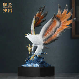Escultura de águila de cobre y oro, figurita hecha a mano, gran ambición, decoración para sala de estar, regalo - Product Image 5