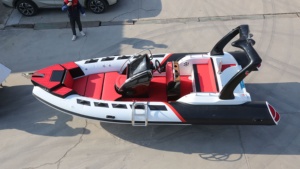 เรือยอชท์หรูความเร็วสูง CE 19 ฟุต 580 Orca Tube ตัวถังไฟเบอร์กลาส เรือยางเป่าลมสีดำ พร้อมดาดฟ้าขนาดใหญ่ ผลิตภัณฑ์หลากหลายรุ่น M - Product Image 2