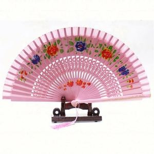 Abanico Plegable Español Vintage para Mujer, con Pintura Floral de Doble Cara, Abanico de Madera Estilo Gitano para Danza, Festivales y Decoración - Product Image 5