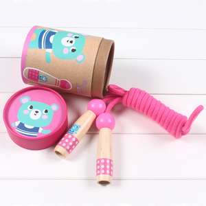 HOYE Dây Nhảy Thiết Kế Động Vật Dễ Thương Thủ Công Dây Nhảy Bằng Gỗ Trò Chơi Cho Trẻ Em Tập Thể Dục - Product Image 2