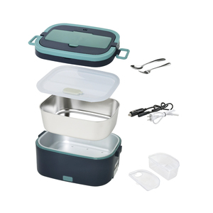 Chauffe-plat électrique portable 80W pour voiture, camion et maison – Boîte à <span class=keywords><strong>lunch</strong></span> <span class=keywords><strong>chauffante</strong></span> électrique - Product Image 2