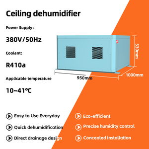 Déshumidificateur de <span class=keywords><strong>plafond</strong></span> professionnel pour usines alimentaires et ateliers, contrôle de l'<span class=keywords><strong>humidité</strong></span> en hauteur, capacité de 368 L/jour, affichage numérique - Product Image 2