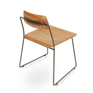Chaise de bar en teck massif, construction en bois dur de qualité supérieure, sièges de bar confortables, meubles pour la maison, la cuisine, le restaurant, l'hôtel - Product Image 3