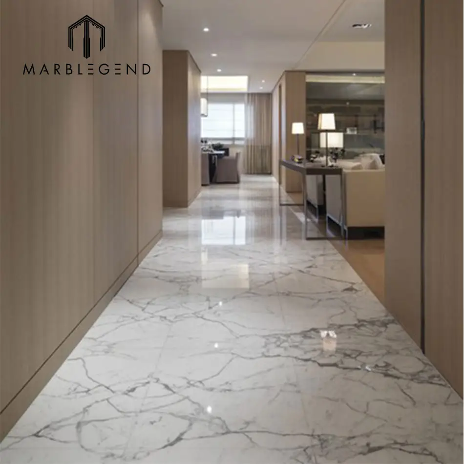 Home Interior Flooring Design Italian Calacatta Gold Marble