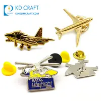 Sıcak satış hiçbir minimum sipariş özel metal 3d uçak rozeti altın gümüş kaplama emaye uçak airbus yaka pin