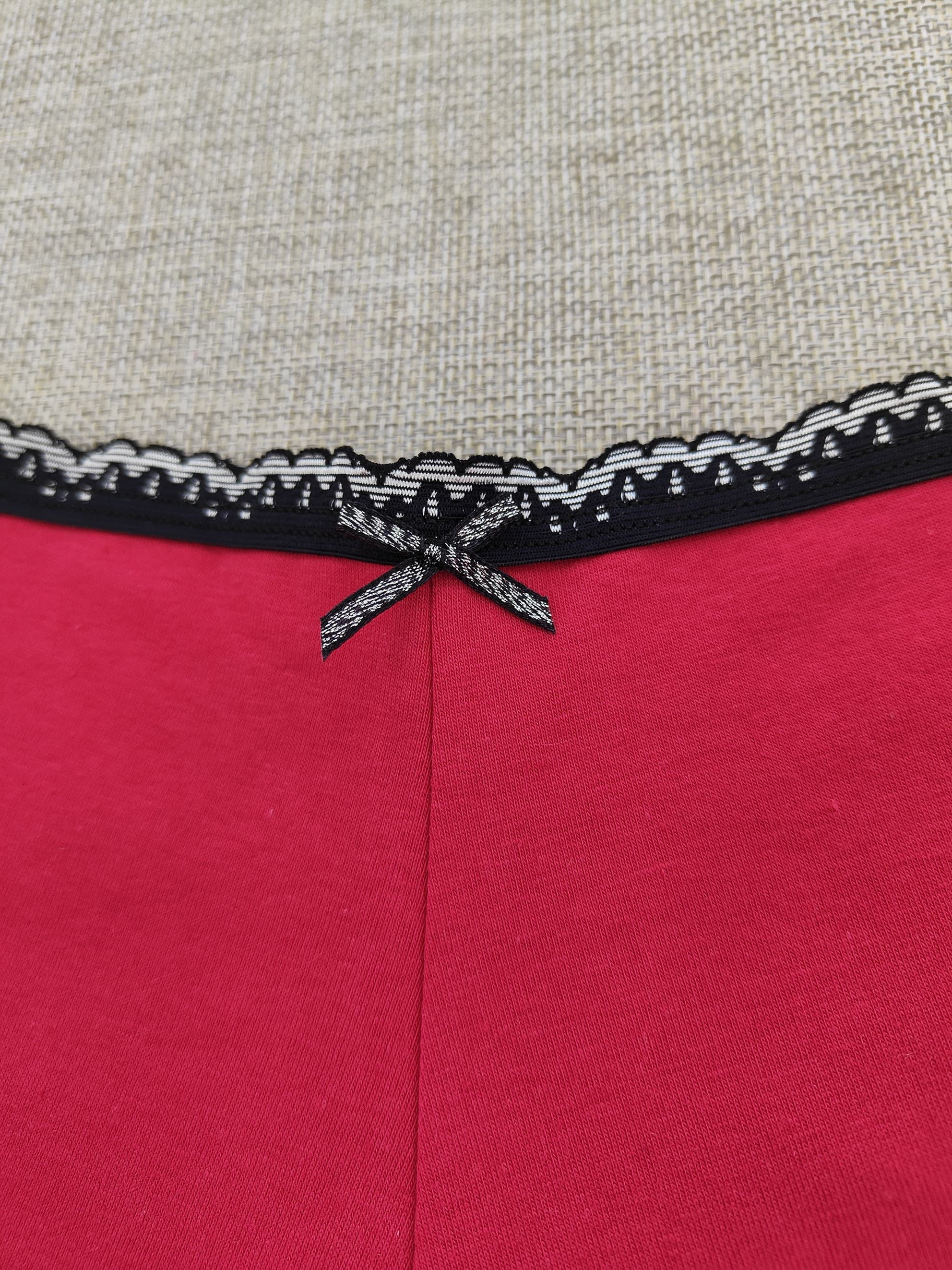 6 Pieces Low Rise Panties Cheeky Boxers Blumeres De Algodon With Cute Bow Cotton Underwear Women Undies for Women Boyshorts