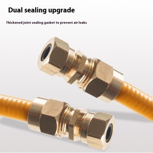 Áp lực cao có thể tháo rời ống khí đốt tự nhiên bếp đặc biệt ống sóng với thép không gỉ và đồng khớp ống khí - Product Image 4