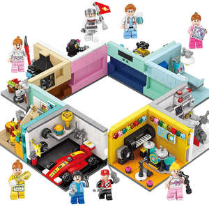 Bloques de Construcción Dream House Street View, Juguete Educativo de Plástico ABS, Regalo para Niños Unisex, Diseño de Escena Realista, Fácil de Armar - Product Image 1