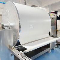 Sécheur à tambour unique en acier inoxydable pour tissus non tissés et amidon, machine de séchage continu prête à l'emploi (RTS), certifiée CE