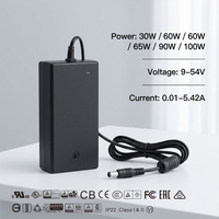 Alimentation de bureau AC/DC 48W 64W 65W 12V 48V 54V 2.7A 3.6A 5A SMPS ITE pour CCTV, serrure électrique, WiFi