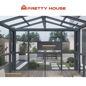<span class=keywords><strong>Casa</strong></span> de cristal insonorizada de jardín de invierno de pie libre de encargo Sunrooms marco de aluminio <span class=keywords><strong>Casa</strong></span> de cristal para Villa - Product Image 6