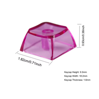 AFLION Keycaps PC Transparan Sublimasi Pewarna Model XDA 1U Tata Letak ANSI/ISO Gaming Keren dengan Lampu Latar Warna Kustom Mekanik