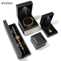 WEIMEI caja de luz llevada boîte à bijoux premium personnalisable nom de marque bijoutier boîte anneau pendentif collier boîte