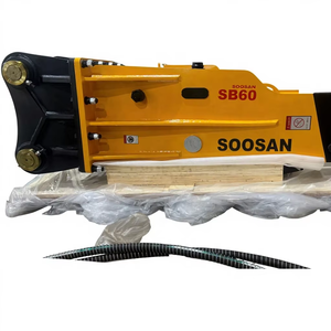 SOOSAN SB60 <b>Hydraulic</b> <b>Breaker</b> Box Type New Condition with Core Components hoses chisels for 15-18 Tons Excavators Backhoe loader - Product Image 1
