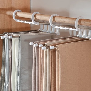 Convenient Pants Hanger Storage <strong>Rack</strong> 5.51"W X 12.6"H Dimensions Stainless <strong>Steel</strong> Polypropylene for Pants Clothes Shirts Towels - Product Image 5