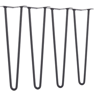 Hairpin Furniture Legs 19 In Metal With Rubber Floor <b>Protection</b> For Nightstand Coffee <b>Table</b> Desk DIY Projects - Product Image 4