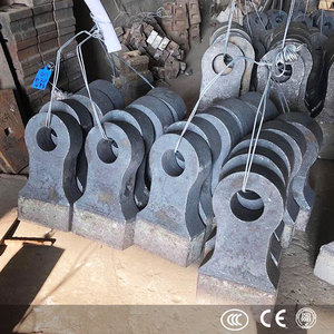 Tête de marteau en acier à haute teneur en manganèse, pièces d'usure en alliage moulé avec traitement thermique personnalisé pour les machines de concassage minier - Product Image 1