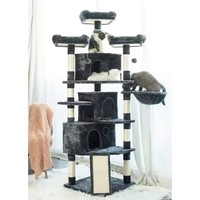 Arbre à chat personnalisé en gros, multi-styles, avec poteaux à gratter, grande tour d'activités pour chats