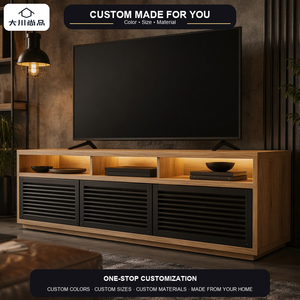 Supporto <span class=keywords><strong>TV</strong></span> in Metallo Ecologico Personalizzato <span class=keywords><strong>con</strong></span> Illuminazione <span class=keywords><strong>LED</strong></span> Interna e <span class=keywords><strong>Pannello</strong></span> in Alluminio per Soggiorno Moderno e Hotel - Product Image 3