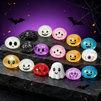 Boîte mystère Halloween Squishy 12 pièces, Calendrier de l'Avent en forme de boulette vapeur, fantôme et citrouille, Jouet anti-stress à rebond lent, 5 à 7 ans