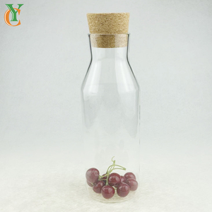 Nuovo Design alto borosilicato 1800ml barattolo di vetro con manico in sughero e bottiglia di vetro da 1200ml con sughero per uso cucina per succhi - Product Image 4