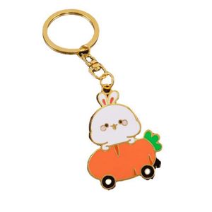 Llavero de Metal Personalizado con Acabado Esmaltado Creativo, Pequeño Colgante de Llave para Niños, Llavero de Dibujos Animados como Regalo Conmemorativo - Product Image 1