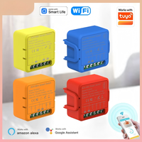 Módulo de Relé Inteligente WiFi Tuya, Control Remoto Inalámbrico, Temporizador, Control por Voz a través de Aplicación, Material de PC Ignífugo, para el Hogar