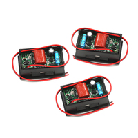 Voltmeter Digital AC LED Dua Kabel, Panel Meter Tegangan AC dengan Layar Merah Biru Hijau untuk AC220V