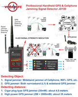 Nouveau détecteur de signal GPS noir avec 8 indicateurs de force LED, système d'alarme anti-brouilleur, batterie rechargeable intégrée