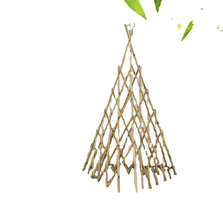 natural eco-friendly decorative Triangle bamboo trellis arbor garden folding trellis