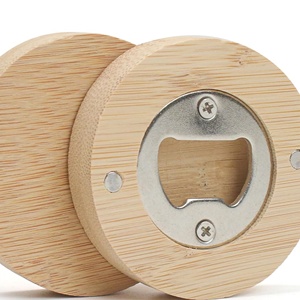 Custom Logo Portable Eco-friendly Wooden Bamboo <b>Fridge</b> Magnet Custom Beer Bottle Opener Promotional Gift - Product Image 4