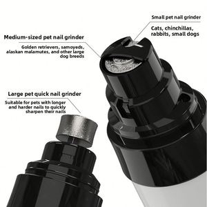 Lime à ongles électrique rechargeable pour chiens et chats avec LED, faible bruit et faibles vibrations – Kit complet - Product Image 3