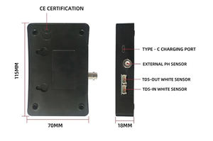 Probador de calidad del agua inteligente 5 en 1 en línea Monitor digital TDS/EC/PH/Temp/Humedad para acuicultura y peceras - Product Image 4