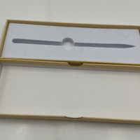 Stylo en papier kraft Long et étroit, Logo personnalisé, boîte-cadeau avec insertion en EVA blanc, 10 pièces