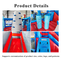 Château gonflable pour parc d'attractions pour enfants, aire de jeux extérieure, mur d'escalade, jeu de qualité commerciale en PVC, capacité 300-500 kg, respectueux de l'environnement