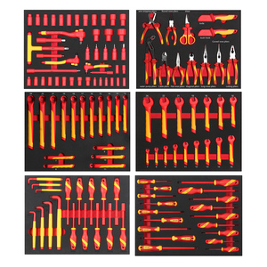 <span class=keywords><strong>Chariot</strong></span> de rangement professionnel à 7 tiroirs pour outils, coffre/armoire/<span class=keywords><strong>chariot</strong></span> pour ensemble d'outils isolés VDE de 124 pièces - Product Image 2