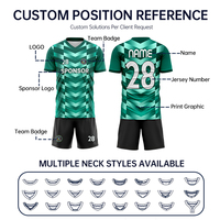 Ensemble de maillots de football de compétition unisexes pour jeunes, fabriqués sur mesure, coupe ajustée et haute élasticité