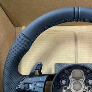 Volant de voiture en cuir de style R8 <span class=keywords><strong>S</strong></span>-<span class=keywords><strong>Line</strong></span> pour <span class=keywords><strong>Audi</strong></span> B9 A1 Q3 Q5 Q7 RS3 RS4 RS5 RS7 A3 8V S3 A4 B8 S4 <span class=keywords><strong>A5</strong></span> S5 A6 S6 S7 A7 A8 TT - Product Image 5