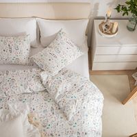 100% coton frais jardin Floral Queen housse de couette ensemble 3 pièces literie de haute qualité pour lits Queen Size
