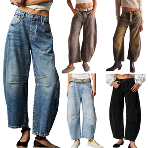 Jeans Anchos de Cintura Media Estilo Y2K Vintage de Alta Calidad para Mujer, Pantalones Casuales de Estilo Boyfriend para Streetwear - Product Image 1