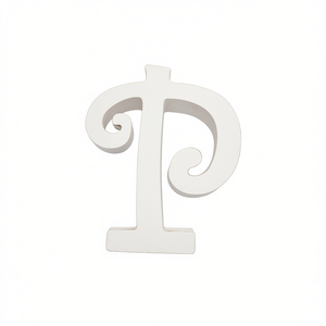 Lettera decorativa in legno Ilan P 14,5 cm, decorazione da parete - Product Image 2