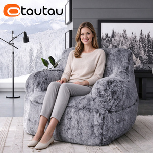 OTAUTAU Copertura per pouf in finta pelliccia soffice SF147 Senza imbottitura interna, è necessario acquistare l'imbottitura separatamente - Product Image 5