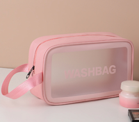 Vente en gros de sac à cosmétiques personnalisé transparent pour femmes avec logo personnalisé trousse à maquillage avec fermeture à glissière matériau PU étanche