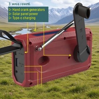 Kit de survie d'urgence rétro Fortune Earthquake avec lampe torche portable, panneau solaire, manivelle, radio numérique LCD AM FM