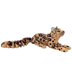 Modèle de léopard des neiges imprimé en 3D, simulation multi-articulée, figurines d'animaux sauvages mobiles, miniatures, décoration d'intérieur, artisanat, figurines - Product Image 5