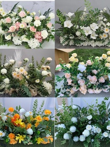 Nouvelle guirlande de fleurs artificielles en soie pour mariage, style forêt, pour décoration d'allée, fleurs suspendues, embellissements de toile de fond, accents décoratifs - Product Image 2